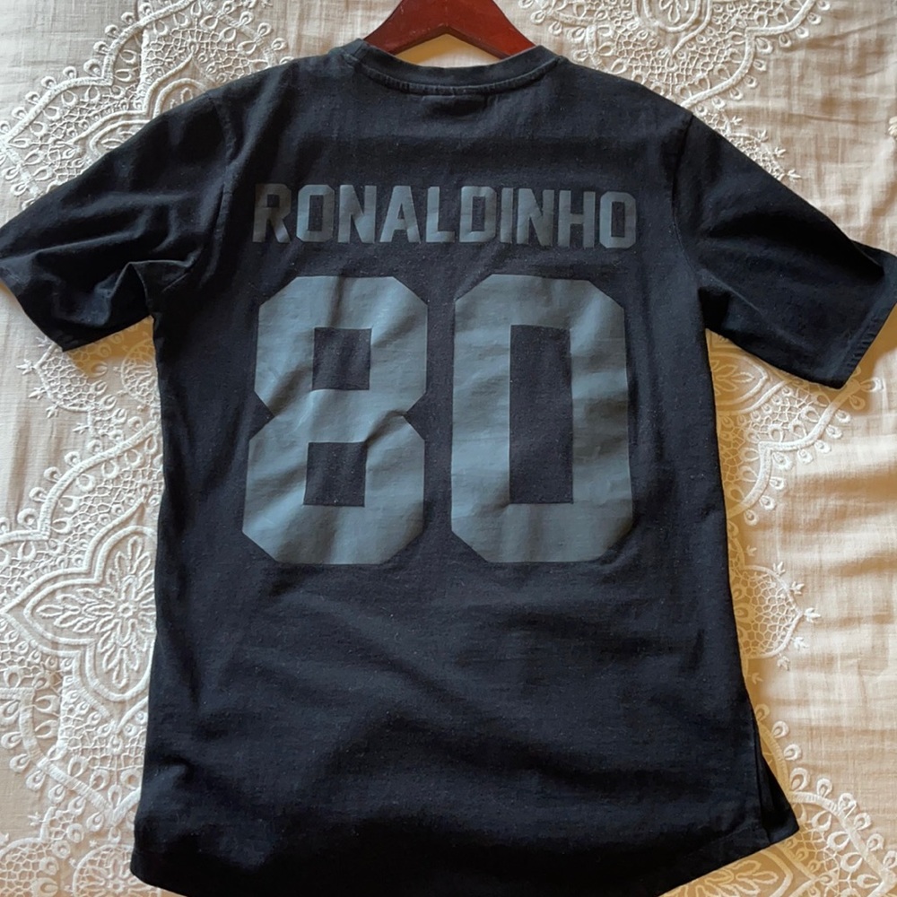 BALR Ronaldinho 80 Legends shirt Black on Black.